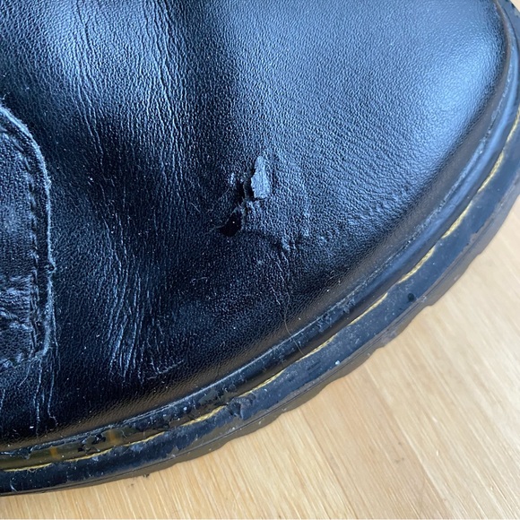 Dr Doc Martens Black Luana Womens Leather Boots Size 9 - Picture 5 of 11